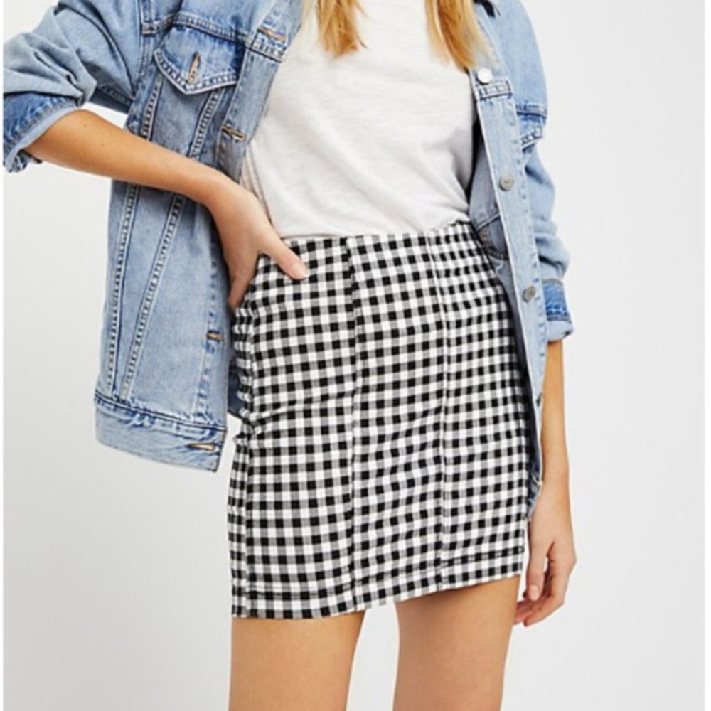 Free People Modern Femme Plaid Skirt